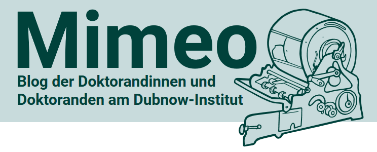 Logo des Blogs Mimeo, http://mimeo.dubnow.de/ (Stand 19.6.2019)