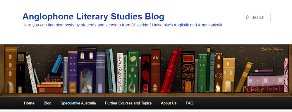 Screenshot des Headers des Anglophone Literary Studies Blog (https://blogs.phil.hhu.de/anglophoneliteratures/)