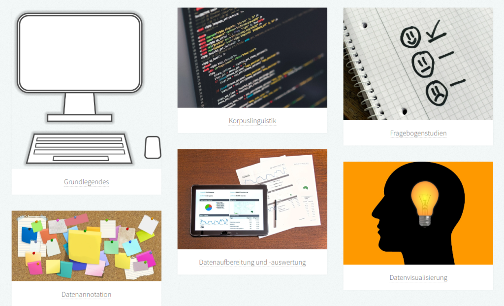Screenshot aus der Website "Empirische Methoden für die Sprachwissenschaft Herzlich willkommen!" (https://empirical-linguistics.github.io/ems/) (Stand 22.12.2021)