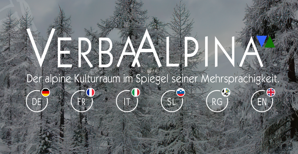 Screenshot der Startseite von VerbaAlpina (https://www.verba-alpina.gwi.uni-muenchen.de/) (Stand 22.5.2023)