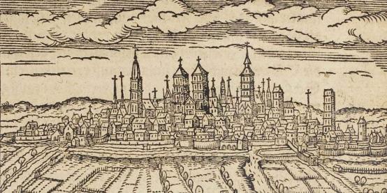 Illustration Stadtansicht Münster mit seinen Kirchtürmen