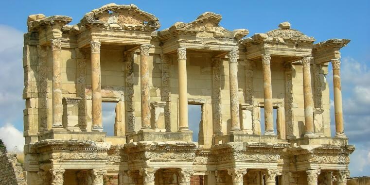 Illustration Celcus-Bibliothek in Ephesos (Türkei)