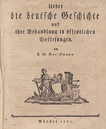 Titelblatt: Über die deutsche Geschichte