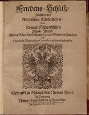 Titelblatt: Friedens-Schlusz