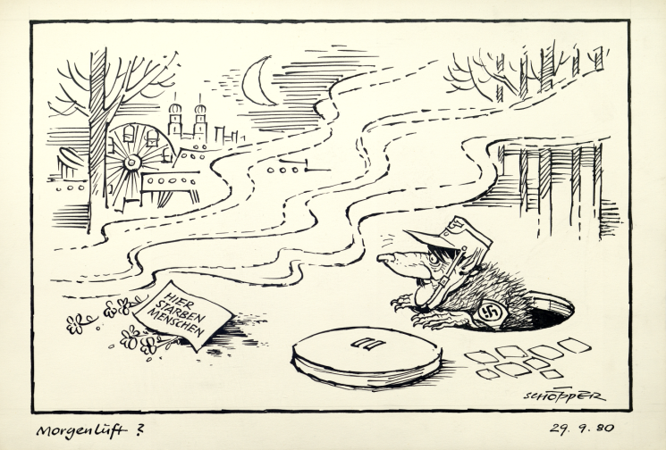 Karikatur Schöpper: Morgenluft 1980