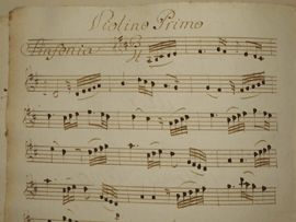 Notenhandschrift Alexandre et Roxane (Violino-Primo-Stimme)